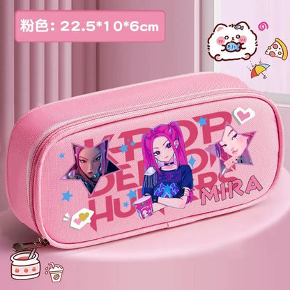 Trousse KPop Demon Hunters – Grande Capacité 3 Compartiments