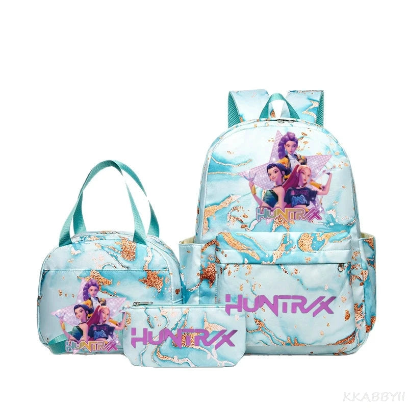 Set 3 Sacs KPop Demon Hunters – Sac à Dos + Tote Bag + Pochette