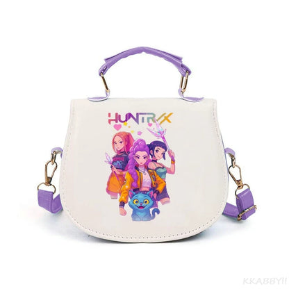 Sac à Main KPop Demon Hunters – Sac Bandoulière Kawaii – Poignée Violette