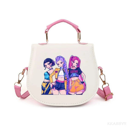 Sac à Main KPop Demon Hunters – Sac Bandoulière Kawaii - Poignée Rose