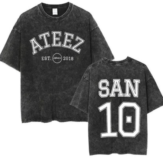 T-shirt ATEEZ Vintage – Design Album & Tour K-pop Unisexe