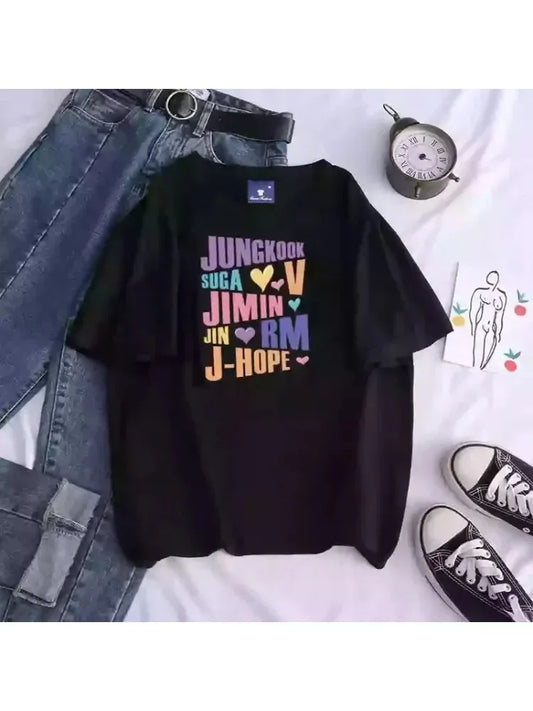 T-shirt BTS – Noms des Membres