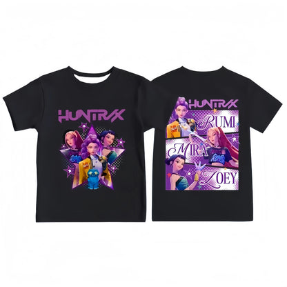 T-shirt Demon Hunters K-pop Enfant – Haut Kawaii Manches Courtes