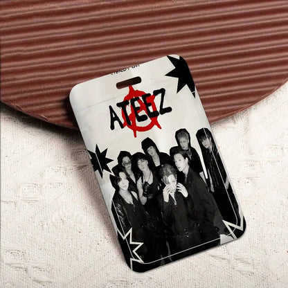 ATEEZ Porte-Badge K-pop avec Lanière – Porte-Carte ID Fans Collection