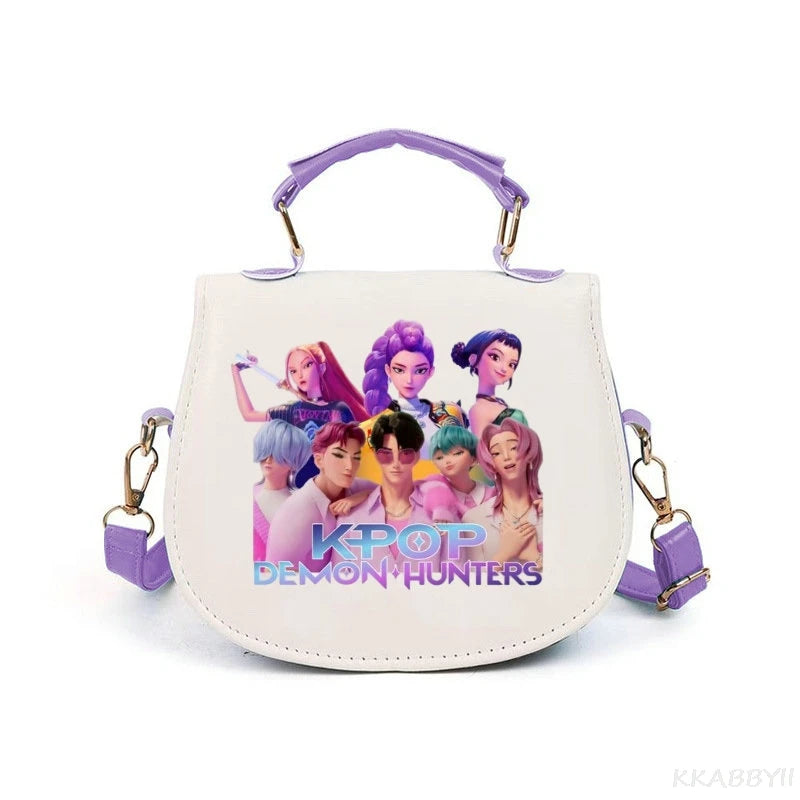 Sac à Main KPop Demon Hunters – Sac Bandoulière Kawaii – Poignée Violette