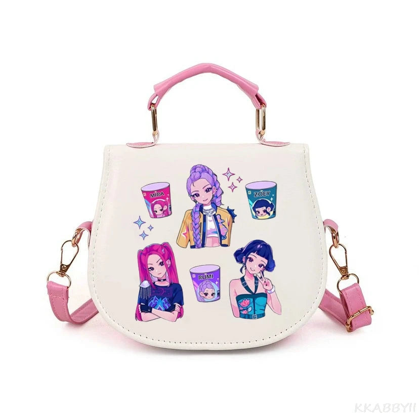 Sac à Main KPop Demon Hunters – Sac Bandoulière Kawaii - Poignée Rose