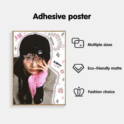 Poster Adhésif Stray Kids – Affiche Murale K-pop KARMA & White | Par Membre STAY