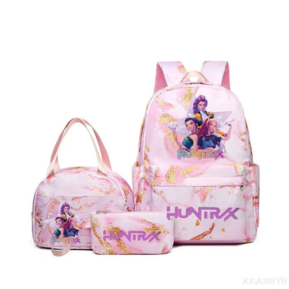 Set 3 Sacs KPop Demon Hunters – Sac à Dos + Tote Bag + Pochette