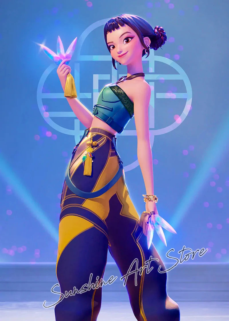 Poster Demon Hunters K-pop – Toile Canvas Déco Murale Chambre Ado