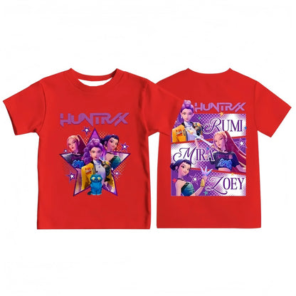 T-shirt Demon Hunters K-pop Enfant – Haut Kawaii Manches Courtes