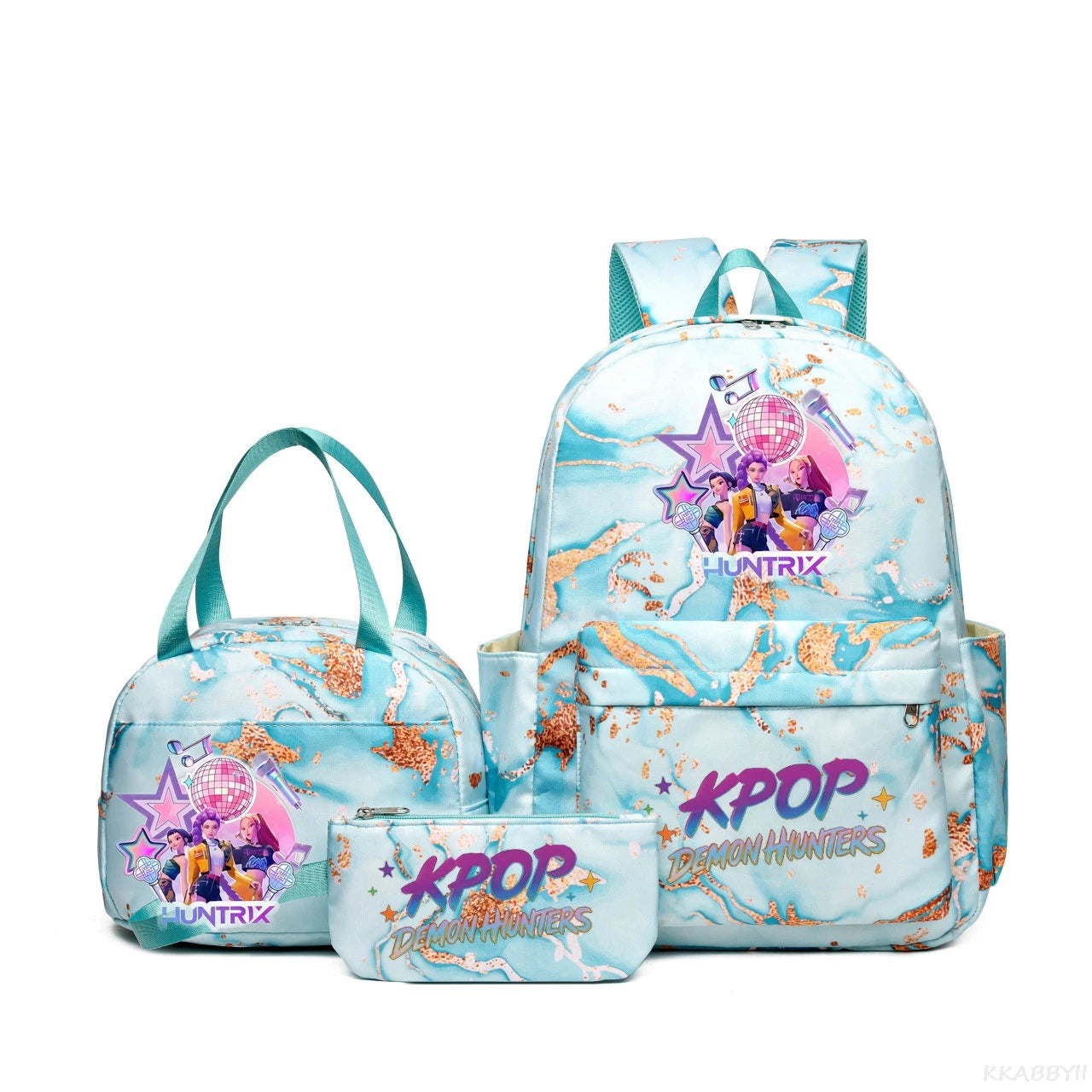 Set 3 Sacs KPop Demon Hunters – Sac à Dos + Tote Bag + Pochette