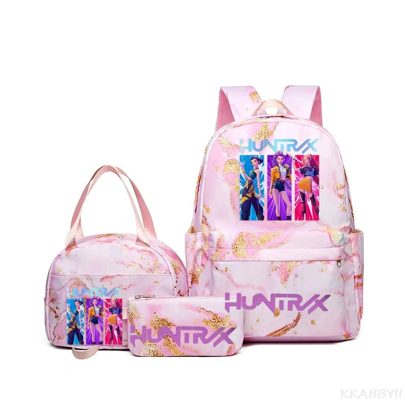 Set 3 Sacs KPop Demon Hunters – Sac à Dos + Tote Bag + Pochette