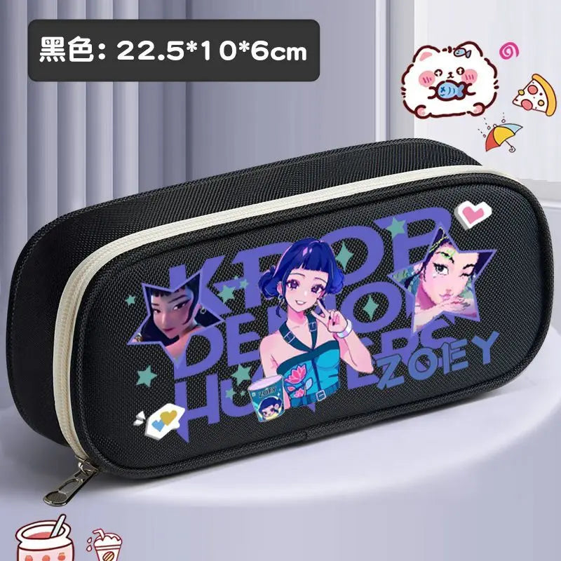 Trousse KPop Demon Hunters – Grande Capacité 3 Compartiments