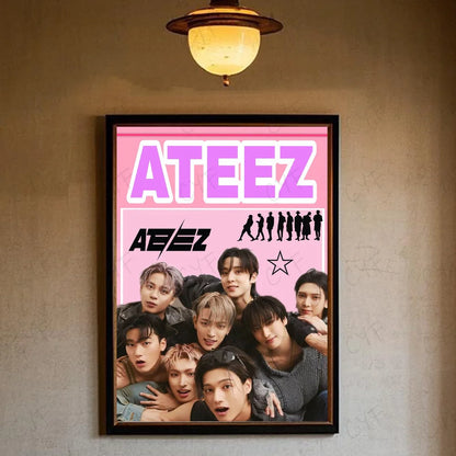 ATEEZ Poster K-pop – Affiche Murale Fans Décoration Chambre