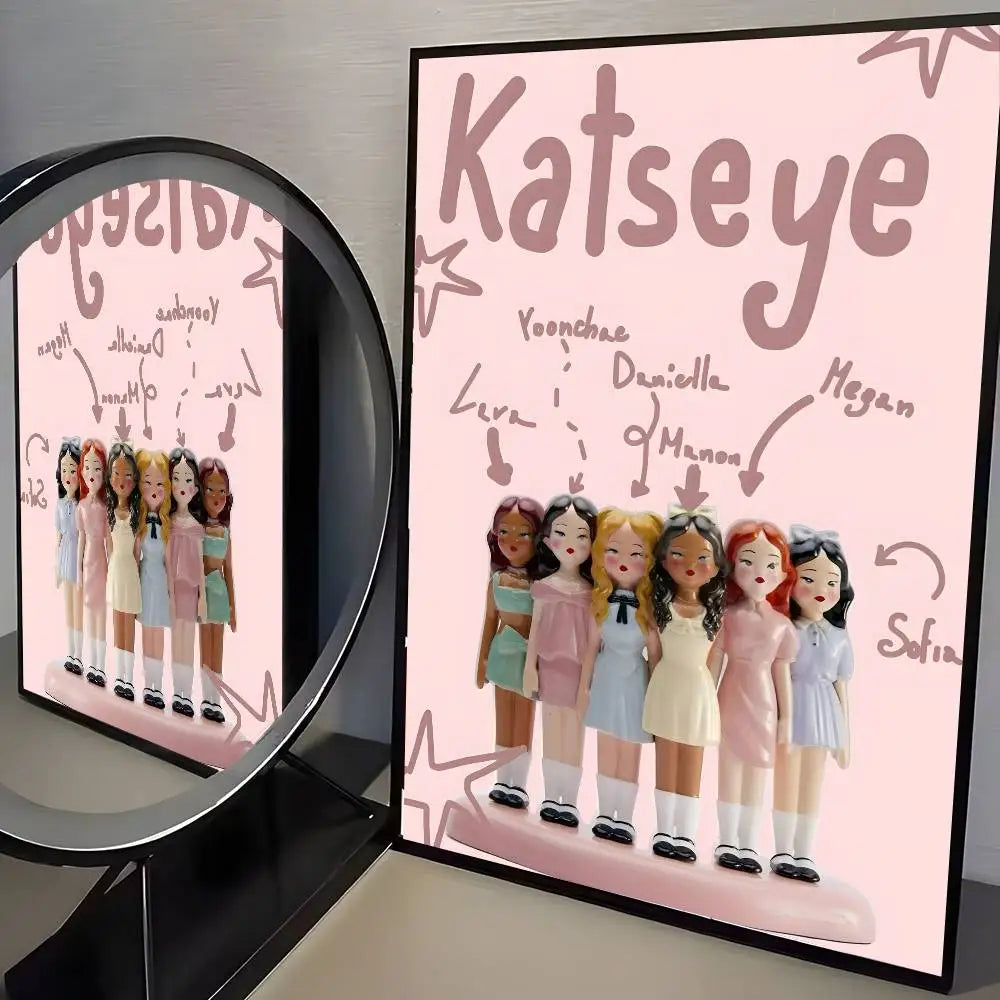 Affiche KATSEYE K-pop HD – Poster mural esthétique pour chambre de fan
