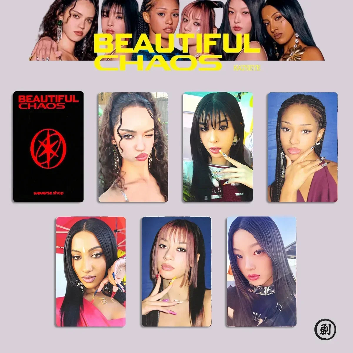 Photocards KATSEYE – Beautiful Chaos (6 cartes)