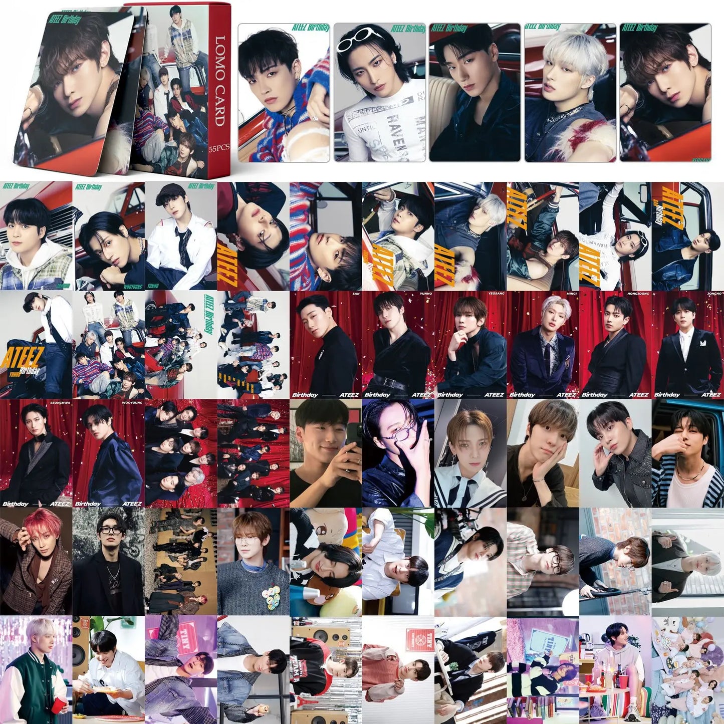 Photocards ATEEZ – Set 55 Cartes HD K-pop | Merch ATINY