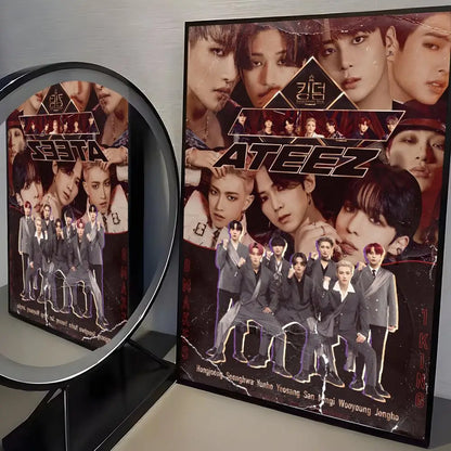 ATEEZ Poster K-pop – Affiche Murale Décoration Fans