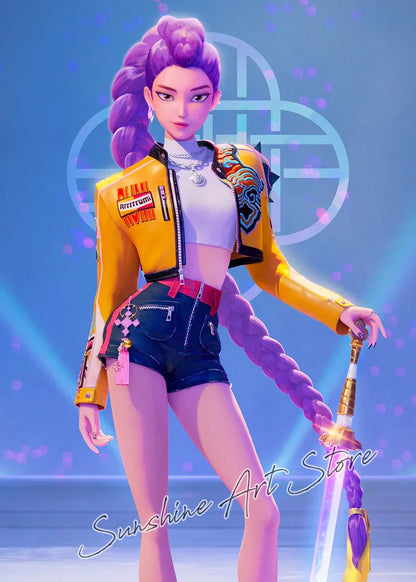 Poster Demon Hunters K-pop – Toile Canvas Déco Murale Chambre Ado