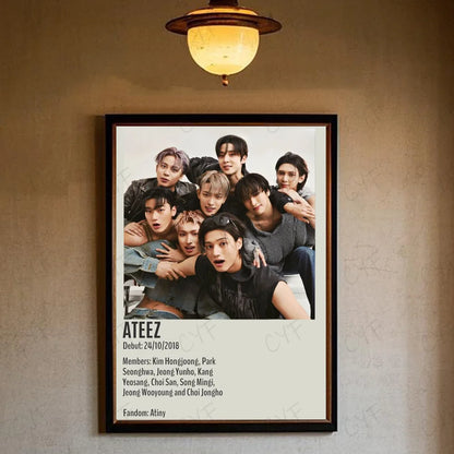 ATEEZ Poster K-pop – Affiche Murale Fans Décoration Chambre