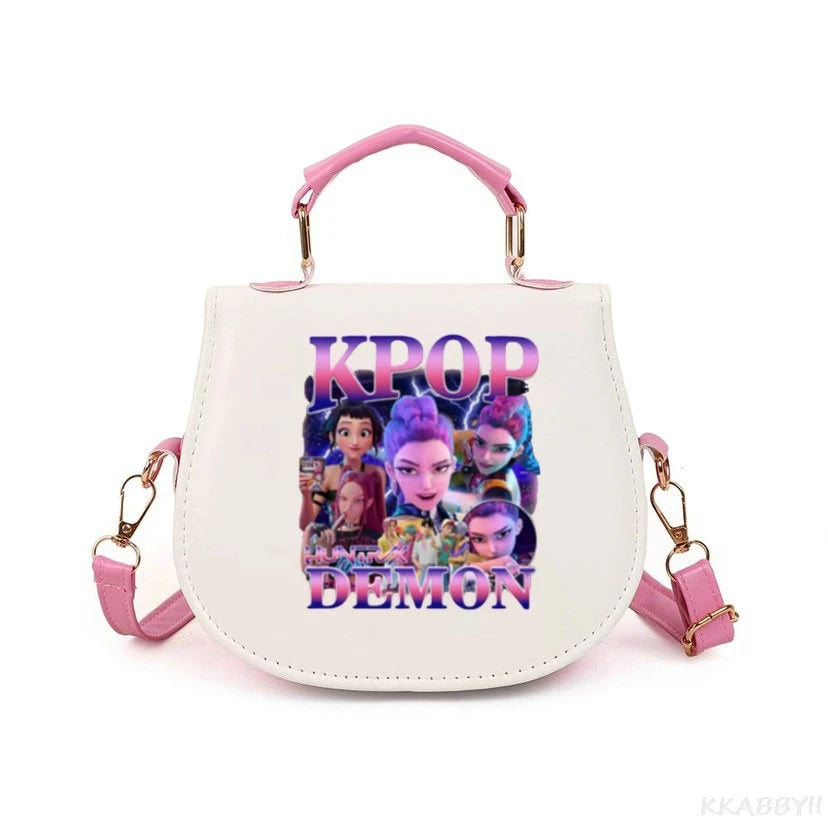 Sac à Main KPop Demon Hunters – Sac Bandoulière Kawaii - Poignée Rose