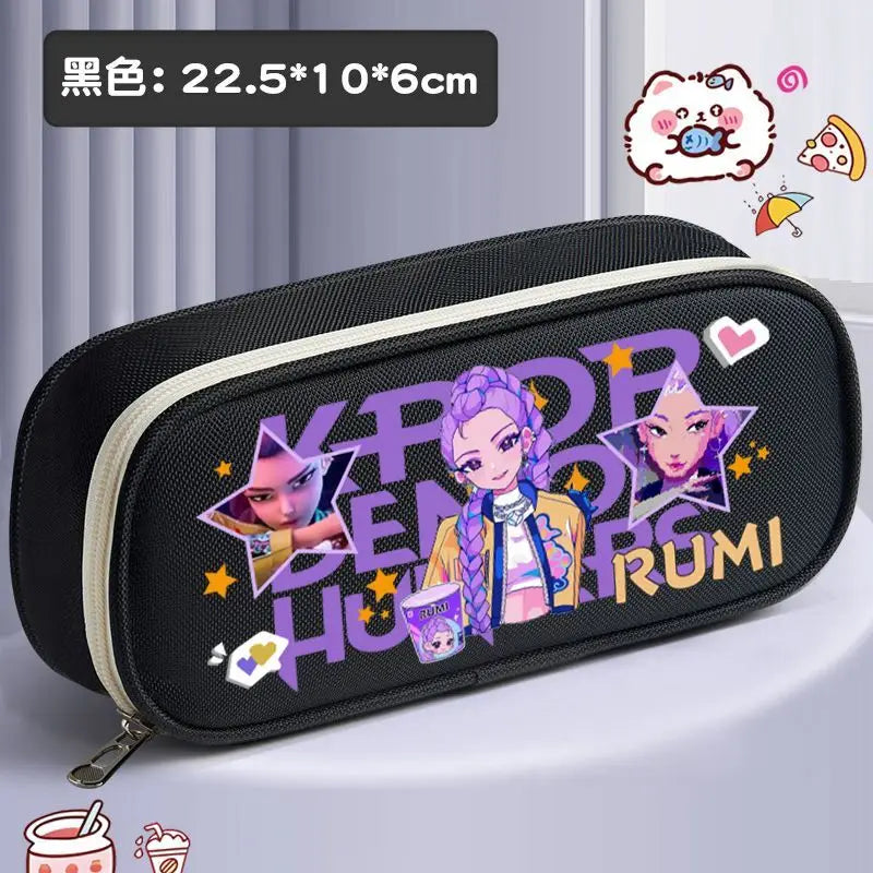 Trousse KPop Demon Hunters – Grande Capacité 3 Compartiments
