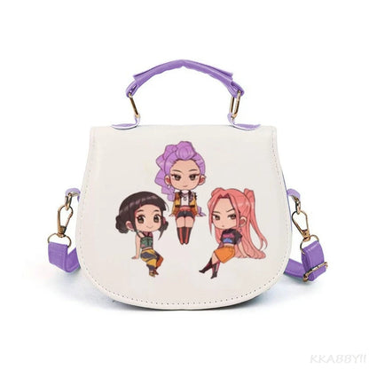 Sac à Main KPop Demon Hunters – Sac Bandoulière Kawaii – Poignée Violette