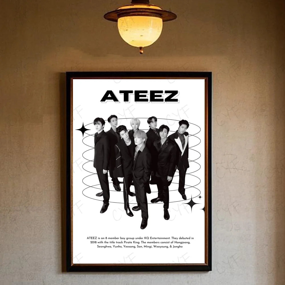 ATEEZ Poster K-pop – Affiche Murale Fans Décoration Chambre