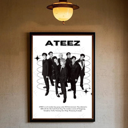 ATEEZ Poster K-pop – Affiche Murale Fans Décoration Chambre