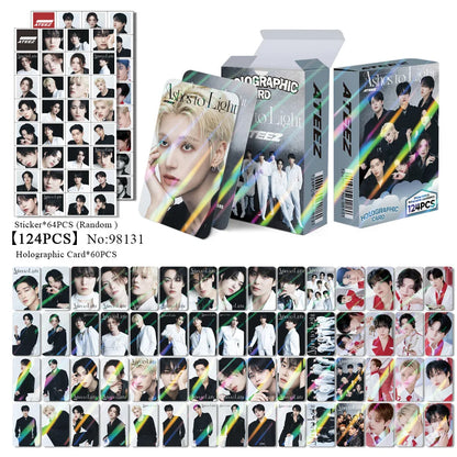 ATEEZ Photocards Holographiques – Pack 124 Cartes K-pop ATINY