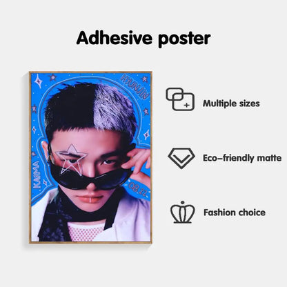 Poster Adhésif Stray Kids – Affiche Murale K-pop KARMA & White | Par Membre STAY