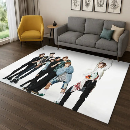 Tapis BTS Antidérapant – Décoration K-pop Chambre ARMY