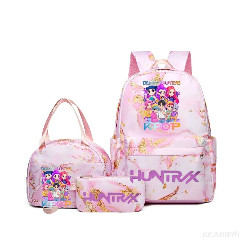 Set 3 Sacs KPop Demon Hunters – Sac à Dos + Tote Bag + Pochette