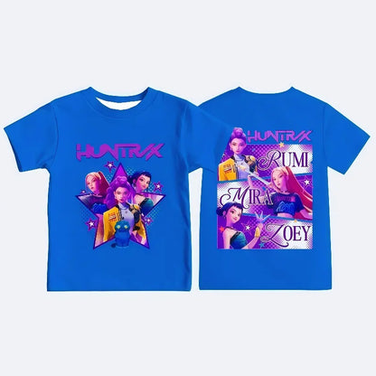 T-shirt Demon Hunters K-pop Enfant – Haut Kawaii Manches Courtes