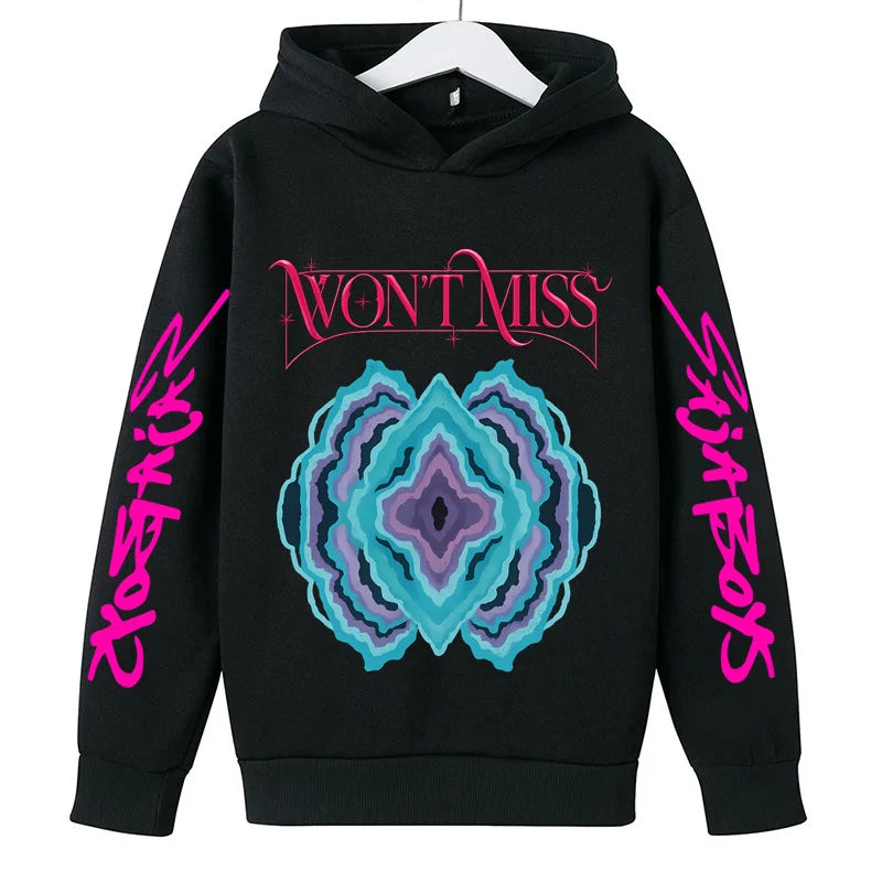 Sweat à Capuche KPop Demon Hunters – Enfants & Ados - Version Emblème