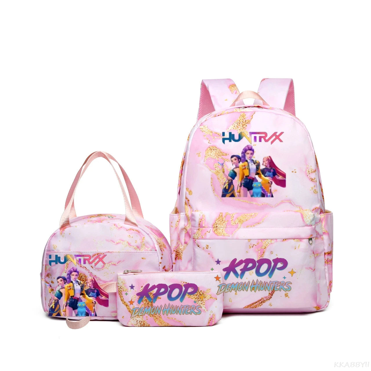 Set 3 Sacs KPop Demon Hunters – Sac à Dos + Tote Bag + Pochette