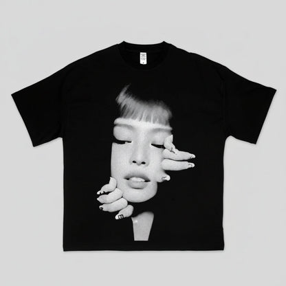 T-shirt Jennie Kim X01 – Portrait Noir