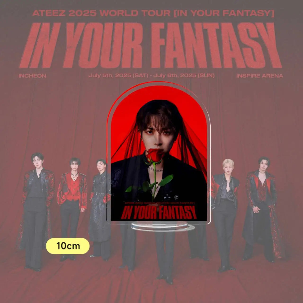 Standee ATEEZ Acrylique 10 cm – Figurine K-pop World Tour 2025 | Merch ATINY