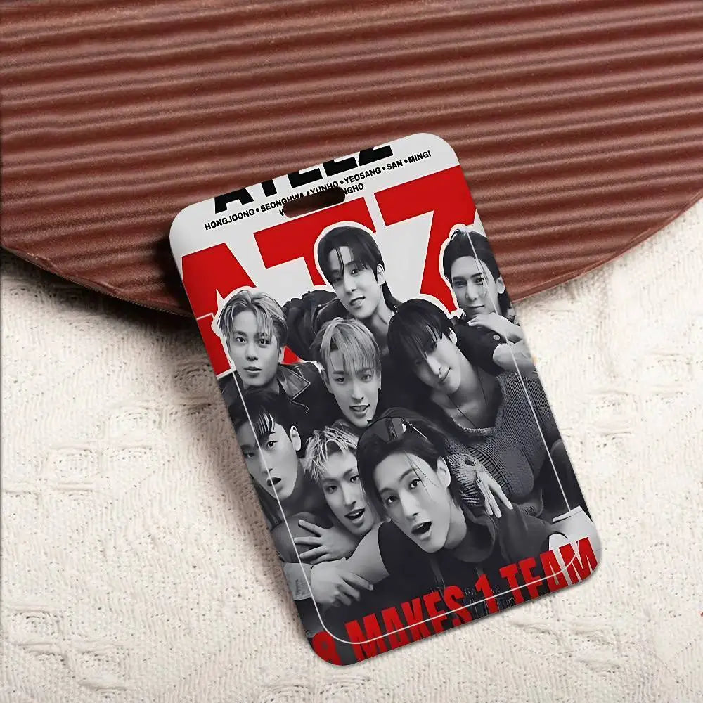 ATEEZ Porte-Badge K-pop avec Lanière – Porte-Carte ID Fans Collection