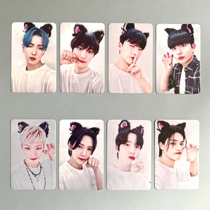 Ateez photocard set Kpop cat ears selfie cards Ateez members