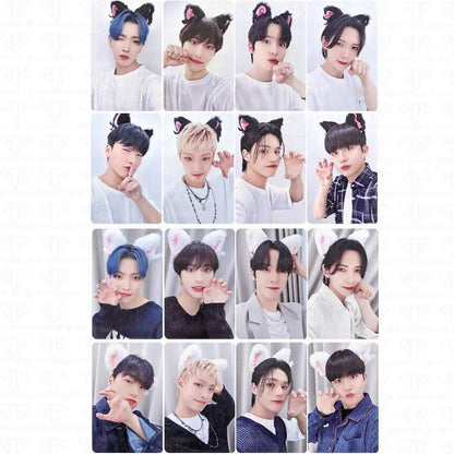 Ateez photocard set Kpop cat ears cards Ateez members