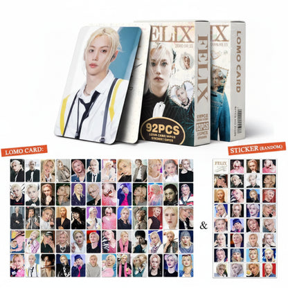 Photocards Felix Stray Kids set 92 cartes LOMO Kpop collection fan