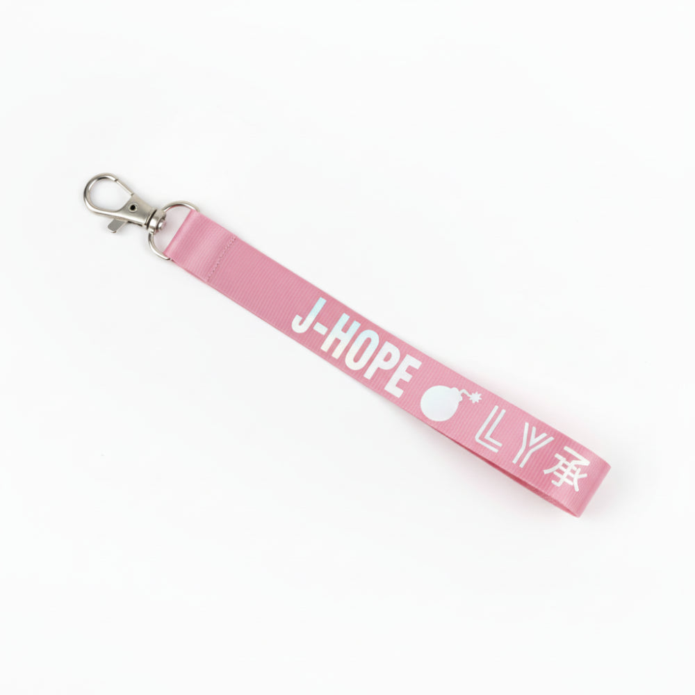 Porte-clés BTS J-Hope Love Yourself rose lanyard kpop merch accessoire fan