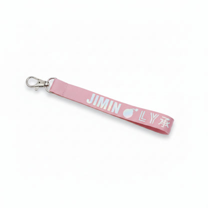 Porte-clés BTS Jimin Love Yourself rose lanyard kpop merch accessoire fan