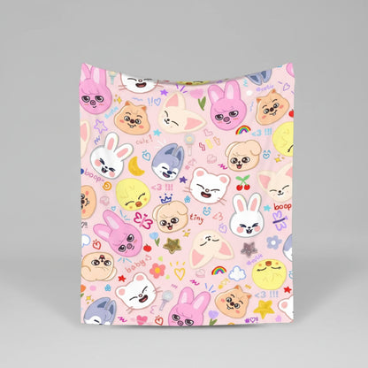 skzoo-stray-kids-kpop-blanket-pattern-design