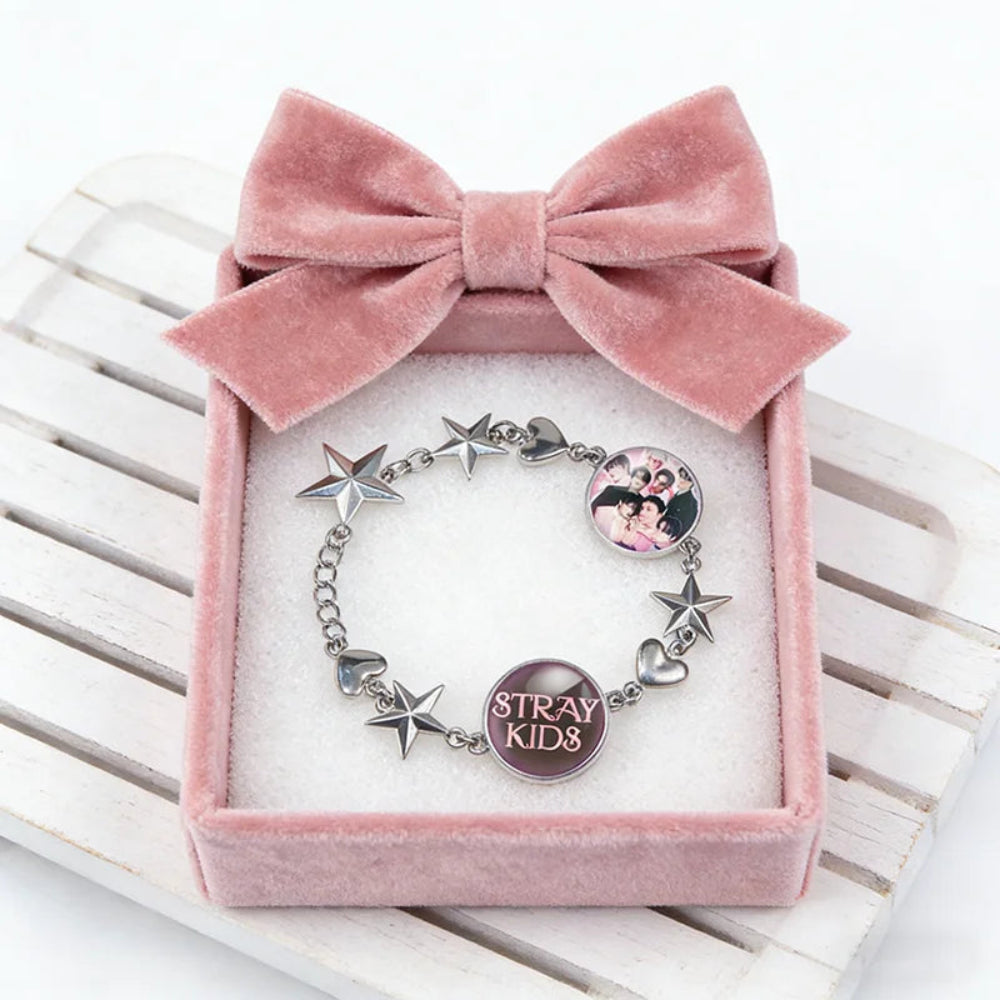 Stray Kids K-pop bracelet fan merch accessory with star charms