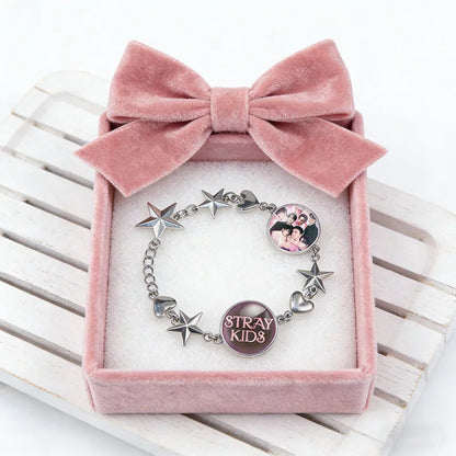 Stray Kids K-pop bracelet fan merch accessory with star charms