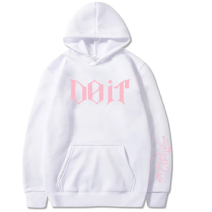 White Stray Kids DO iT K-pop hoodie fan merch