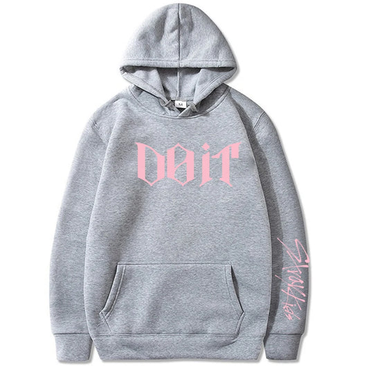 Grey Stray Kids ODD K-pop hoodie fan merch