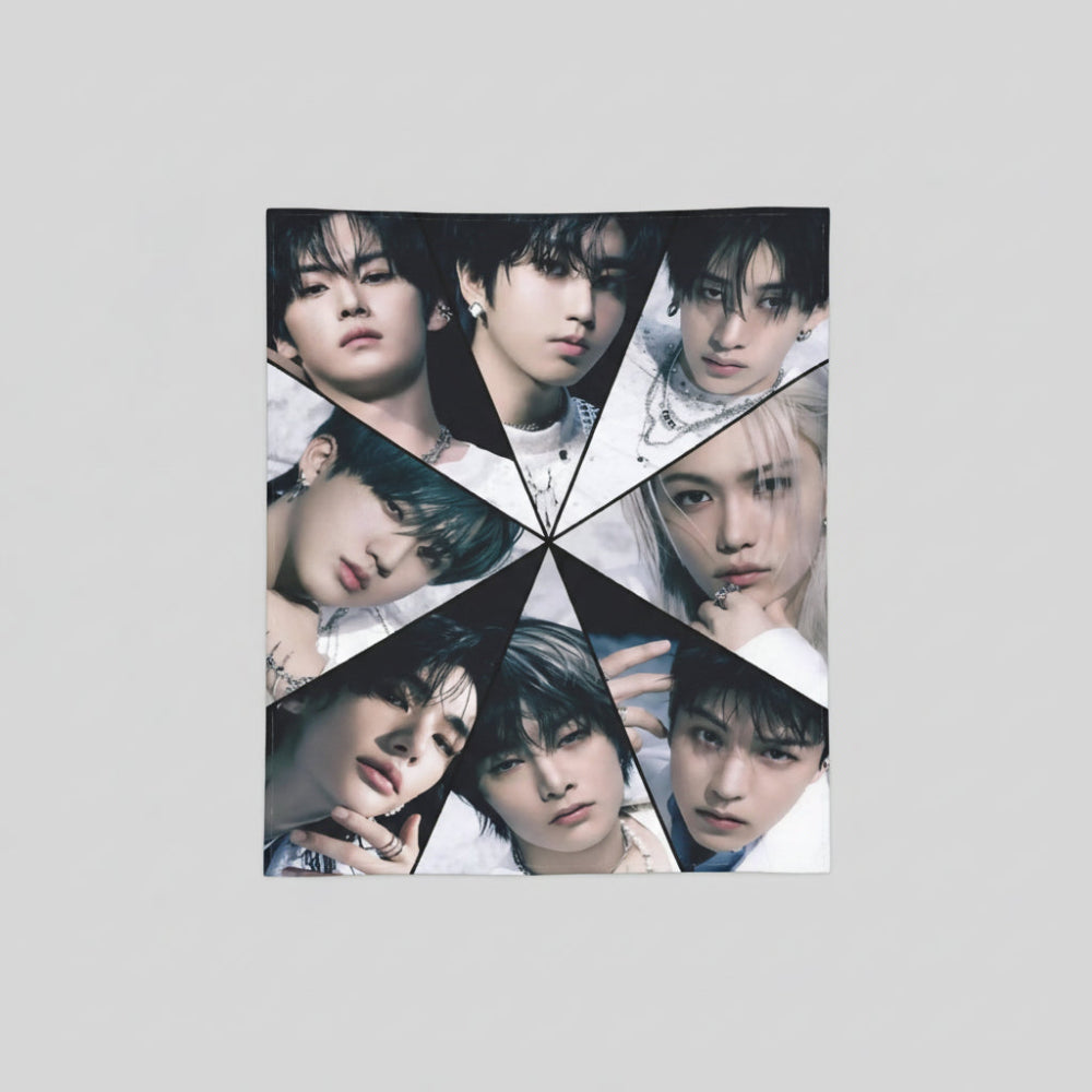 Stray Kids OT8 K-pop fleece blanket design fan merch